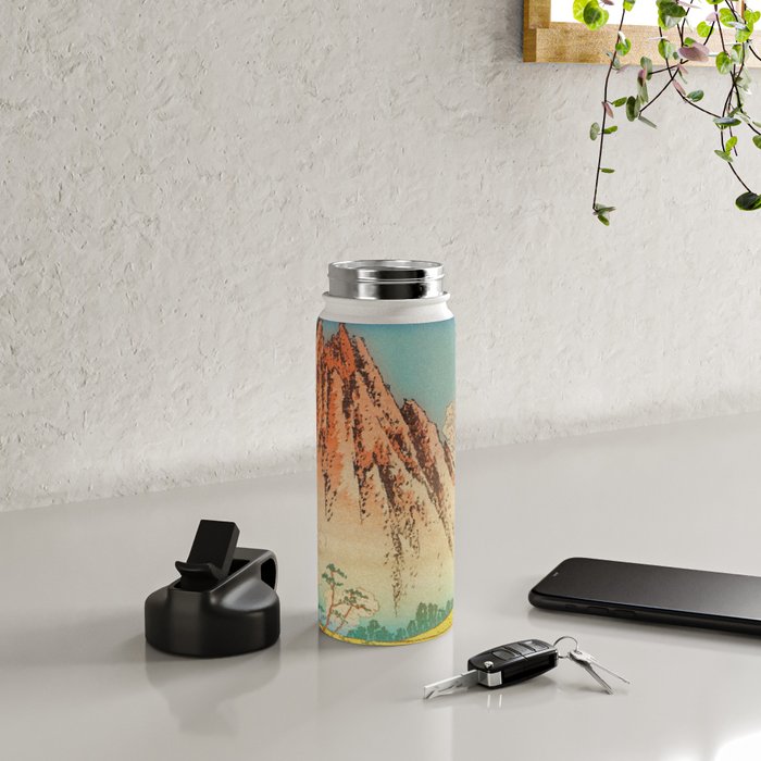 Greeting Kaneda - Mountain  Nature Landscape in Yellow, Orange and Blue Water Bottle Gallery Image 4