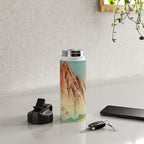 Greeting Kaneda - Mountain  Nature Landscape in Yellow, Orange and Blue Water Bottle Gallery Image 4