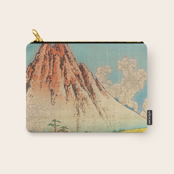 Greeting Kaneda - Mountain  Nature Landscape in Yellow, Orange and Blue Carry All Pouch Gallery Image 1