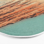 Greeting Kaneda - Mountain  Nature Landscape in Yellow, Orange and Blue Bath Mat Gallery Image 3