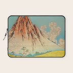 Greeting Kaneda - Mountain  Nature Landscape in Yellow, Orange and Blue Laptop Sleeve Gallery Image 1