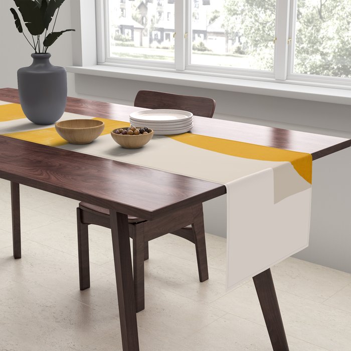 Minimal Geometric Shapes 228 Table Runner Gallery Image 2