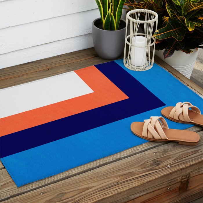 French Riviera: Bauhaus Abstraction 01 Outdoor Rug Gallery Image 2