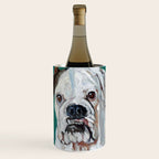 White Boxer Dog Painting Wine Chiller Gallery Image 1