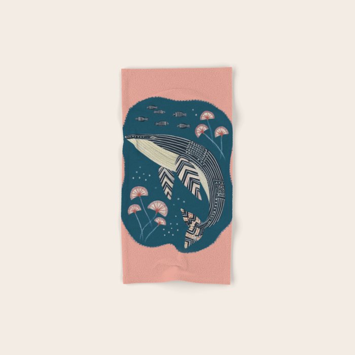 Whale in Bloom Bath Towel Gallery Image 1