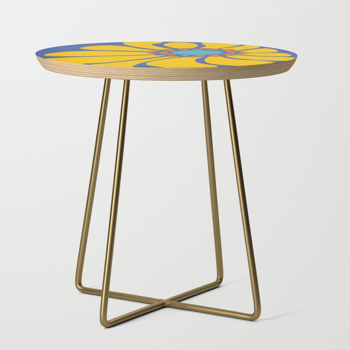Groovy Yellow Flower Side Table Gallery Image 1