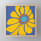 Groovy Yellow Flower Mini Art Print Gallery Image 1