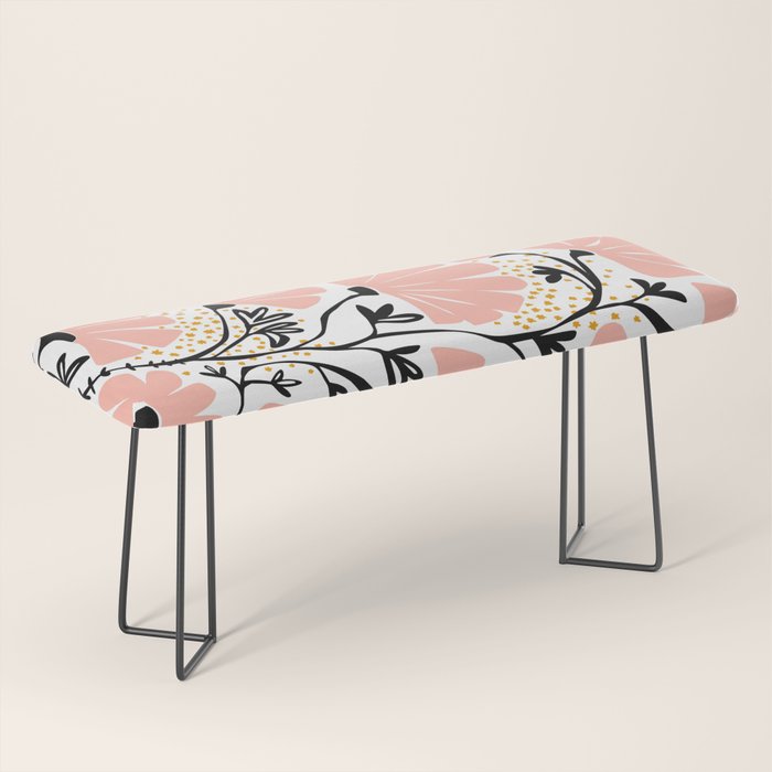 Ever blooming good vibes white Bench Gallery Image 1
