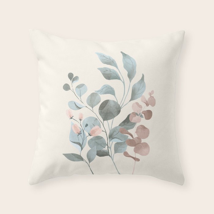 Verdant Branches 02 Throw Pillow Gallery Image 1