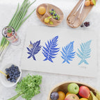 Inked Ferns - Blue Palette Cutting Board Gallery Image 2