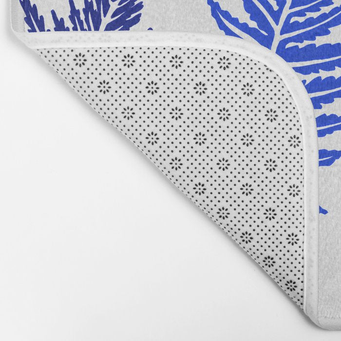 Inked Ferns - Blue Palette Bath Mat Gallery Image 2