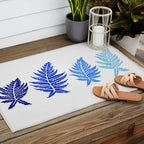 Inked Ferns - Blue Palette Outdoor Rug Gallery Image 2