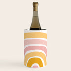 Abstract Shapes 94 in Mustard Yellow and Pale Pink (Rainbow Abstraction) Wine Chiller Gallery Image 1