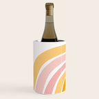 Abstract Shapes 94 in Mustard Yellow and Pale Pink (Rainbow Abstraction) Wine Chiller Gallery Image 2