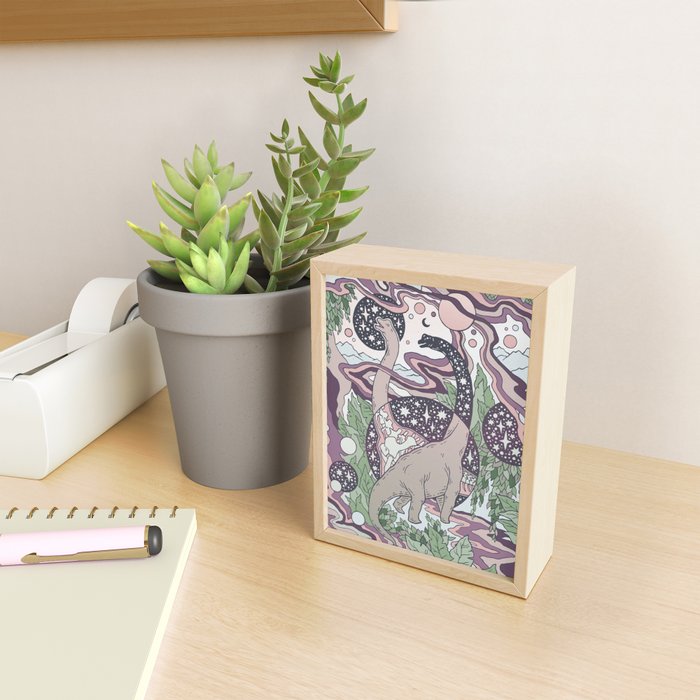 Jurassic Portal | Purple Haze Palette | Dinosaur Science Fiction Art Mini Art Print Gallery Image 2