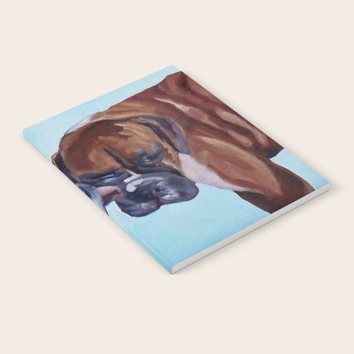 Kissing Boxers Dogs Portrait Notebook Gallery Image 2