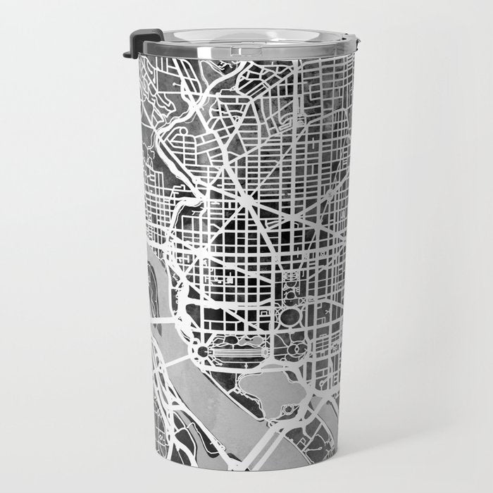 Washington DC City Street Map Travel Mug Gallery Image 3