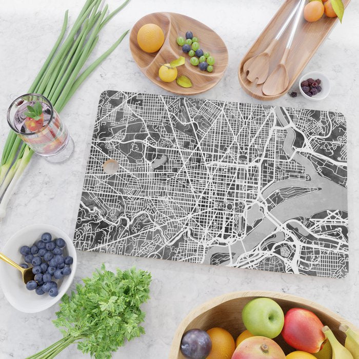 Washington DC City Street Map Cutting Board Gallery Image 2