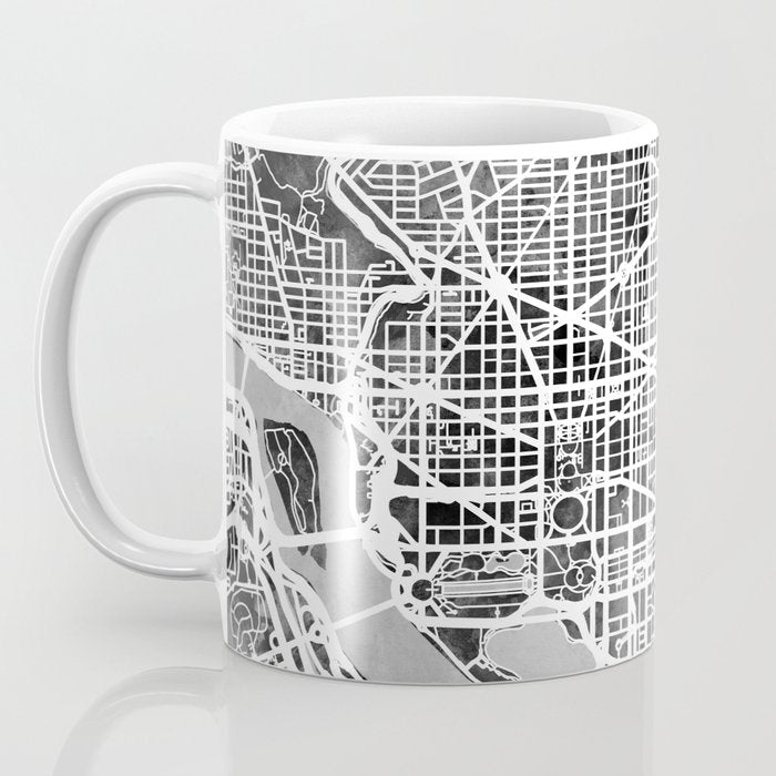 Washington DC City Street Map Coffee Mug Gallery Image 3