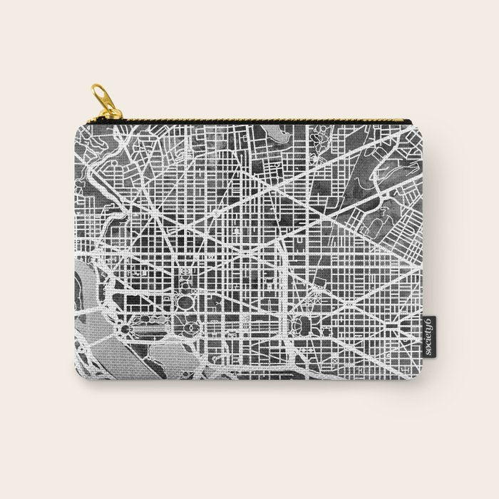 Washington DC City Street Map Carry All Pouch Gallery Image 1