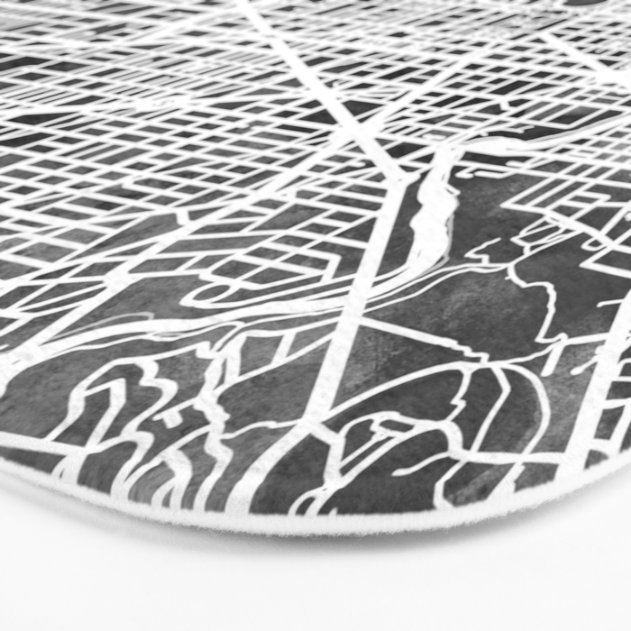 Washington DC City Street Map Bath Mat Gallery Image 3