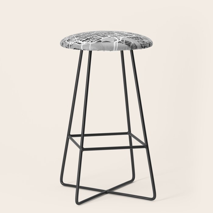 Washington DC City Street Map Stool Gallery Image 1