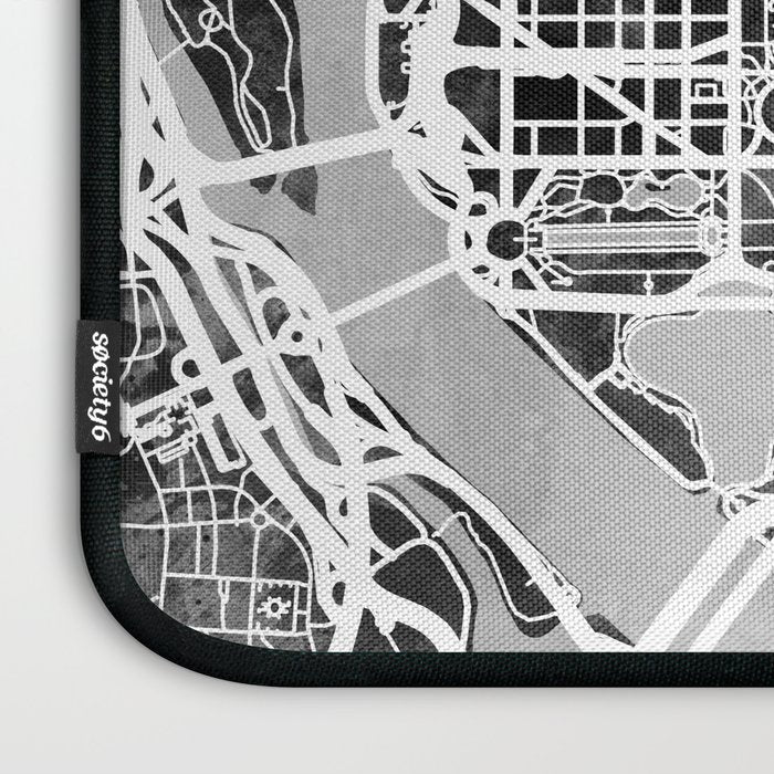 Washington DC City Street Map Laptop Sleeve Gallery Image 3