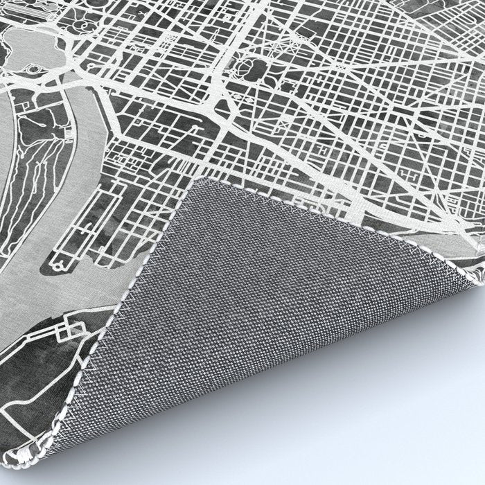 Washington DC City Street Map Rug Gallery Image 4