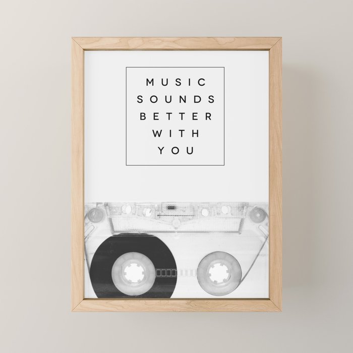 Music Sounds Better With You Mini Art Print Gallery Image 1