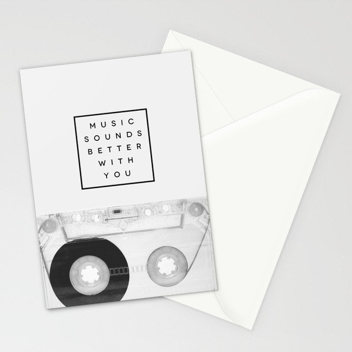 Music Sounds Better With You Stationery Card Gallery Image 2