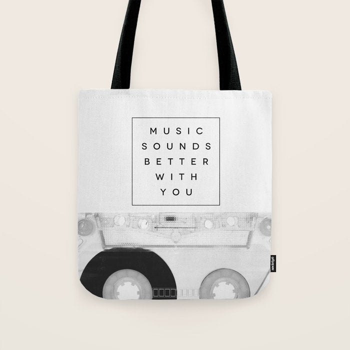 Music Sounds Better With You Tote Bag Gallery Image 1