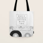 Music Sounds Better With You Tote Bag Gallery Image 1