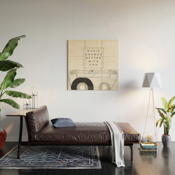 Music Sounds Better With You Wood Wall Art Gallery Image 2