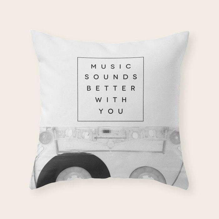 Music Sounds Better With You Throw Pillow Gallery Image 1
