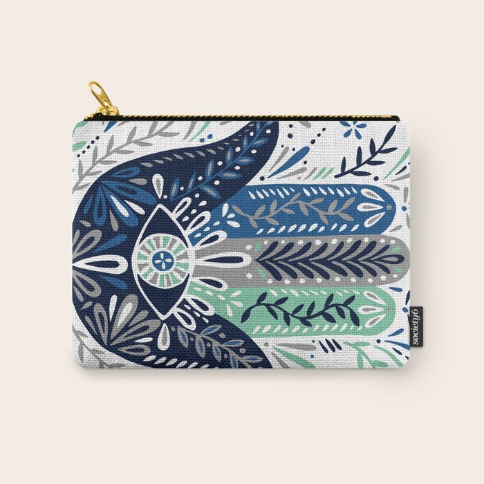 Hamsa Hand - Navy Palette Carry All Pouch Gallery Image 1