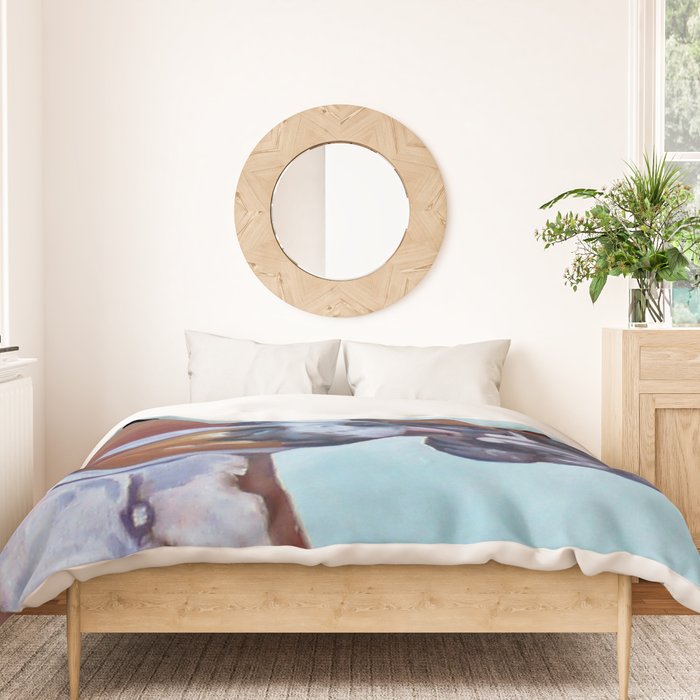 Kissing Boxers Dogs Portrait Duvet Cover Gallery Image 3