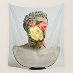 Bust With Flowers Wall Tapestry Gallery Image 4
