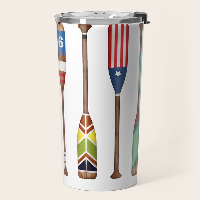 Lake life color paddles oar lake  Travel Mug Gallery Image 2