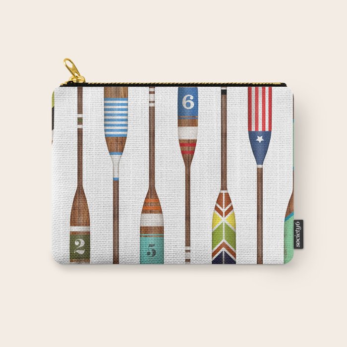 Lake life color paddles oar lake  Carry All Pouch Gallery Image 1