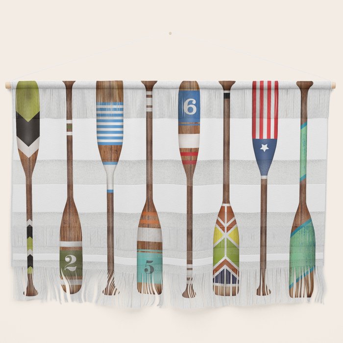 Lake life color paddles oar lake  Wall Hanging Gallery Image 1
