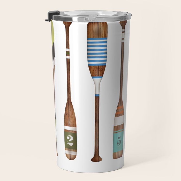 Lake life color paddles oar lake  Travel Mug Gallery Image 3