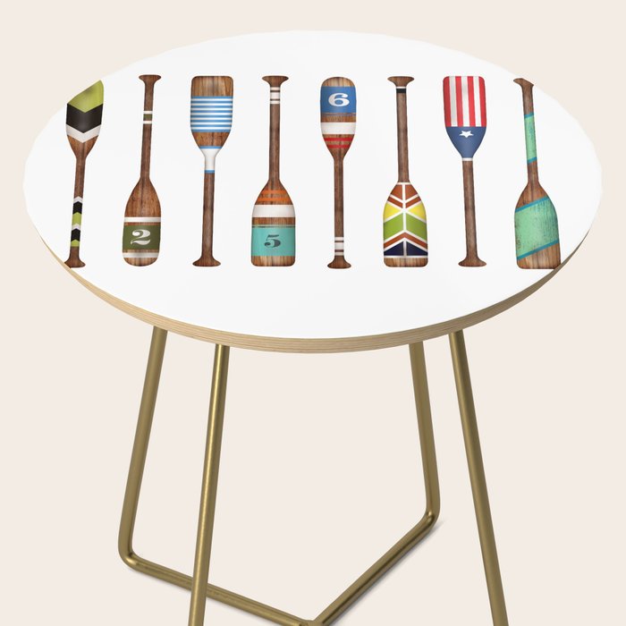 Lake life color paddles oar lake  Side Table Gallery Image 2