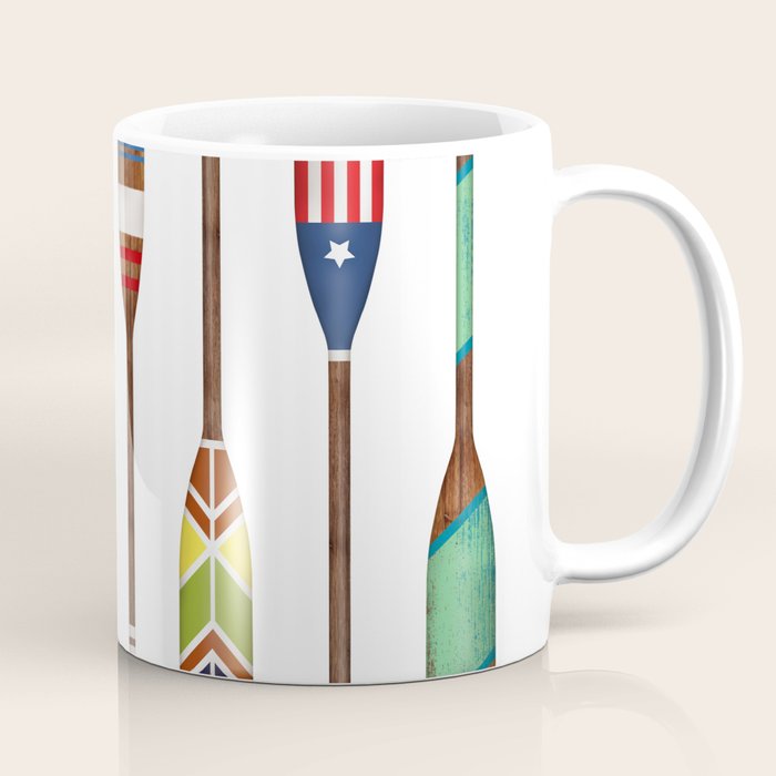 Lake life color paddles oar lake  Coffee Mug Gallery Image 1