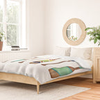 Lake life color paddles oar lake  Duvet Cover Gallery Image 2