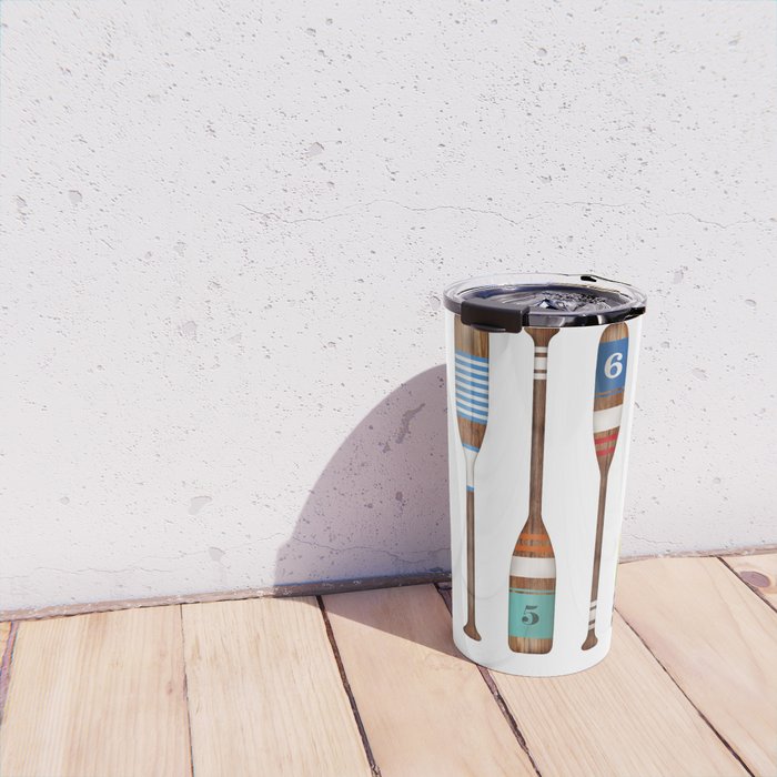 Lake life color paddles oar lake  Travel Mug Gallery Image 4
