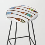 Lake life color paddles oar lake  Stool Gallery Image 2
