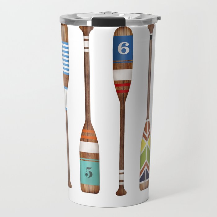 Lake life color paddles oar lake  Travel Mug Gallery Image 1