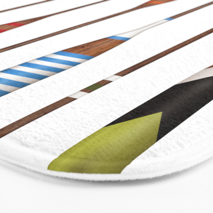 Lake life color paddles oar lake  Bath Mat Gallery Image 3