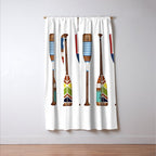 Lake life color paddles oar lake  Window Curtain Gallery Image 3