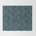 Hypnotized - vintage blue Throw Blanket Gallery Image 2